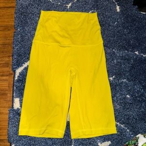 Yellow Biker Shorts